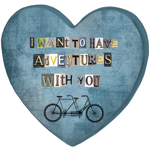 

Подушка сердце 3D Presentville I want to have adventures with you 40х40х7,5 см