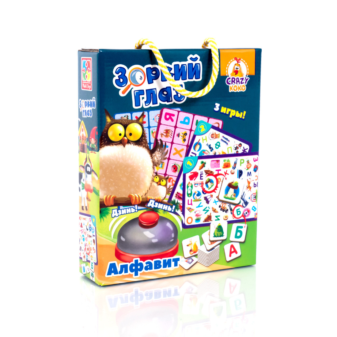 

Игра со звонком Vladi Toys Зоркий глаз Алфавит VT 8010-10