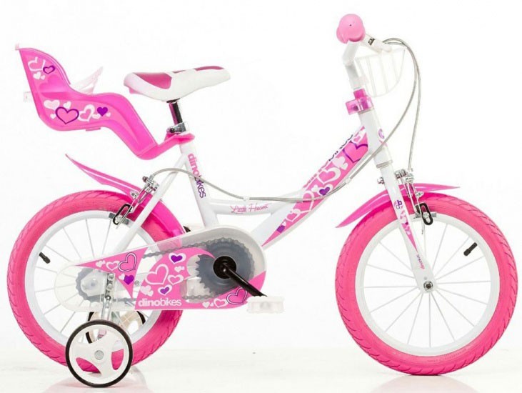 

Велосипед Dino Bikes Little Heart 14" Розово-белый (144 GLN -05LH)