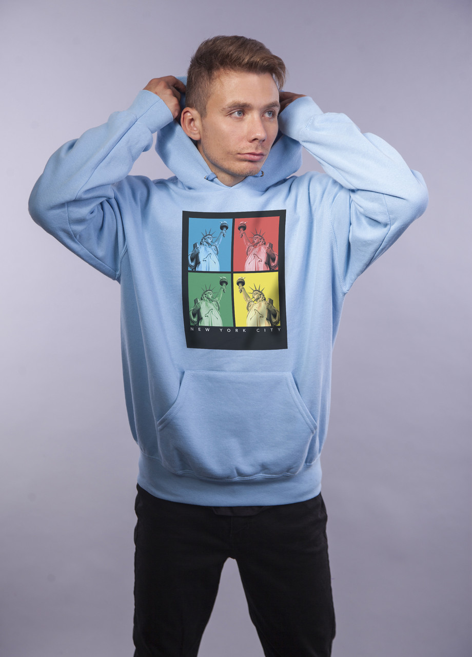 

Толстовка Голубая LOYS "NYC pop art" XXL