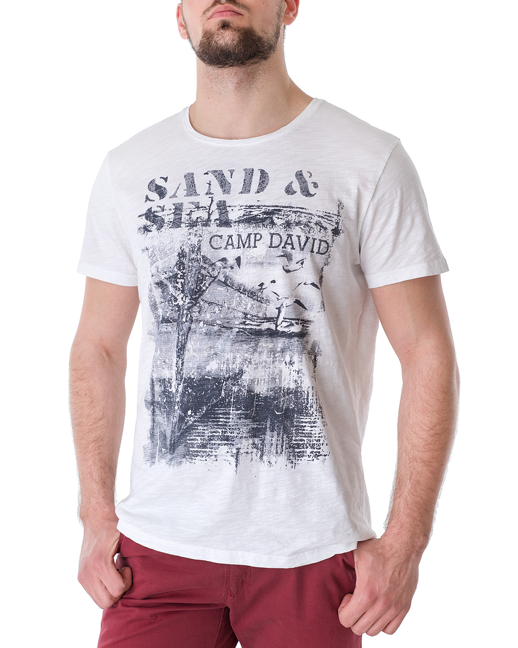 

Футболка чоловіча CAMP DAVID (2103-3975-optic white/21) Білий S