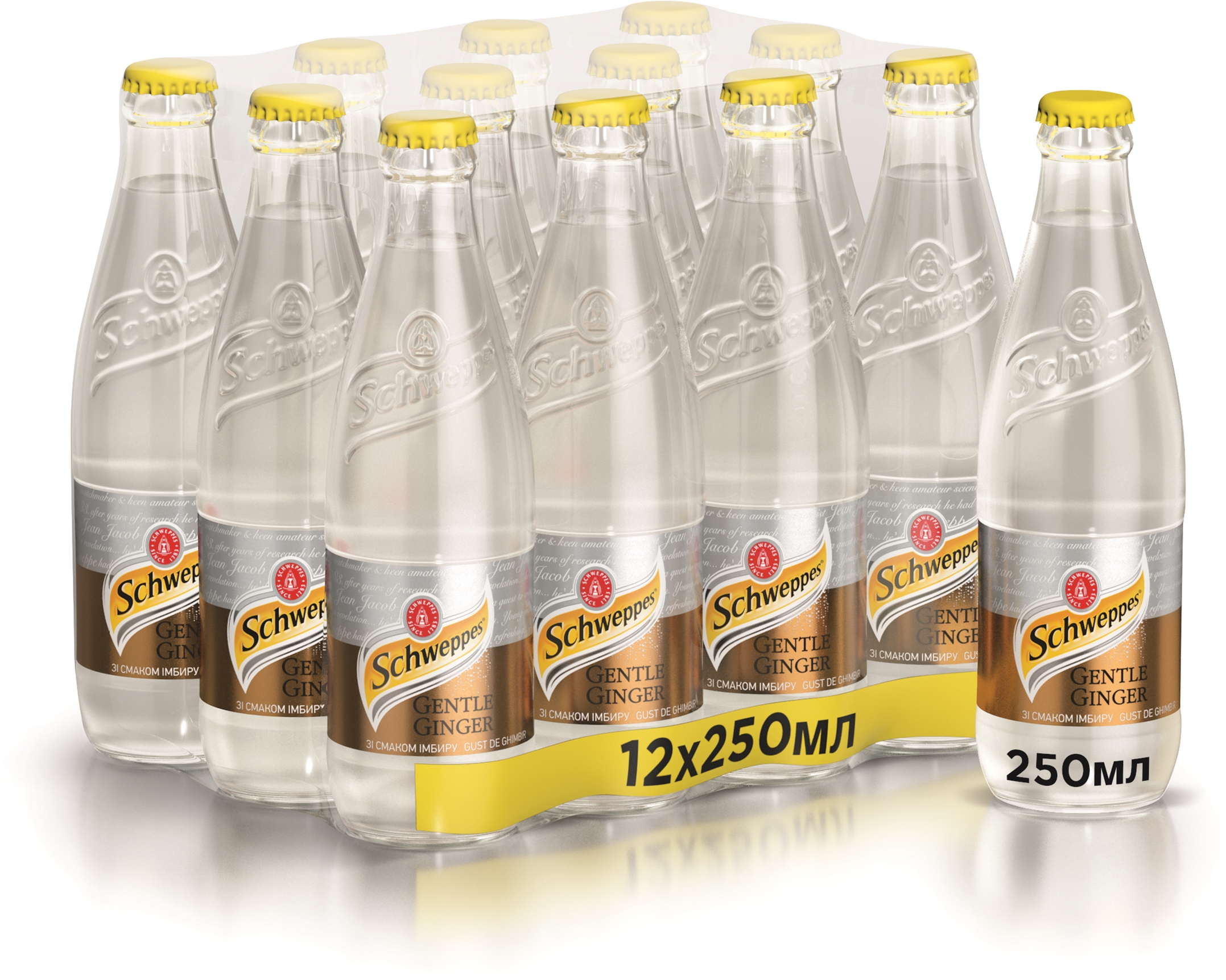 Акція на Упаковка безалкогольного напитка Schweppes Gentle Ginger 250 мл х 12 бутылок (5449000025685) від Rozetka UA