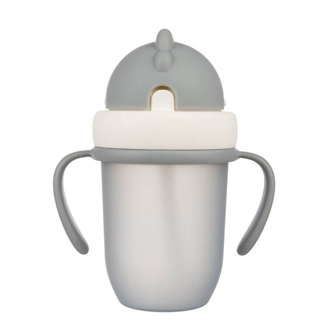 

Поїльник з силіконовою трубочкою Canpol Babies Matte Pastels 210 мл сірий (56/522_grey)