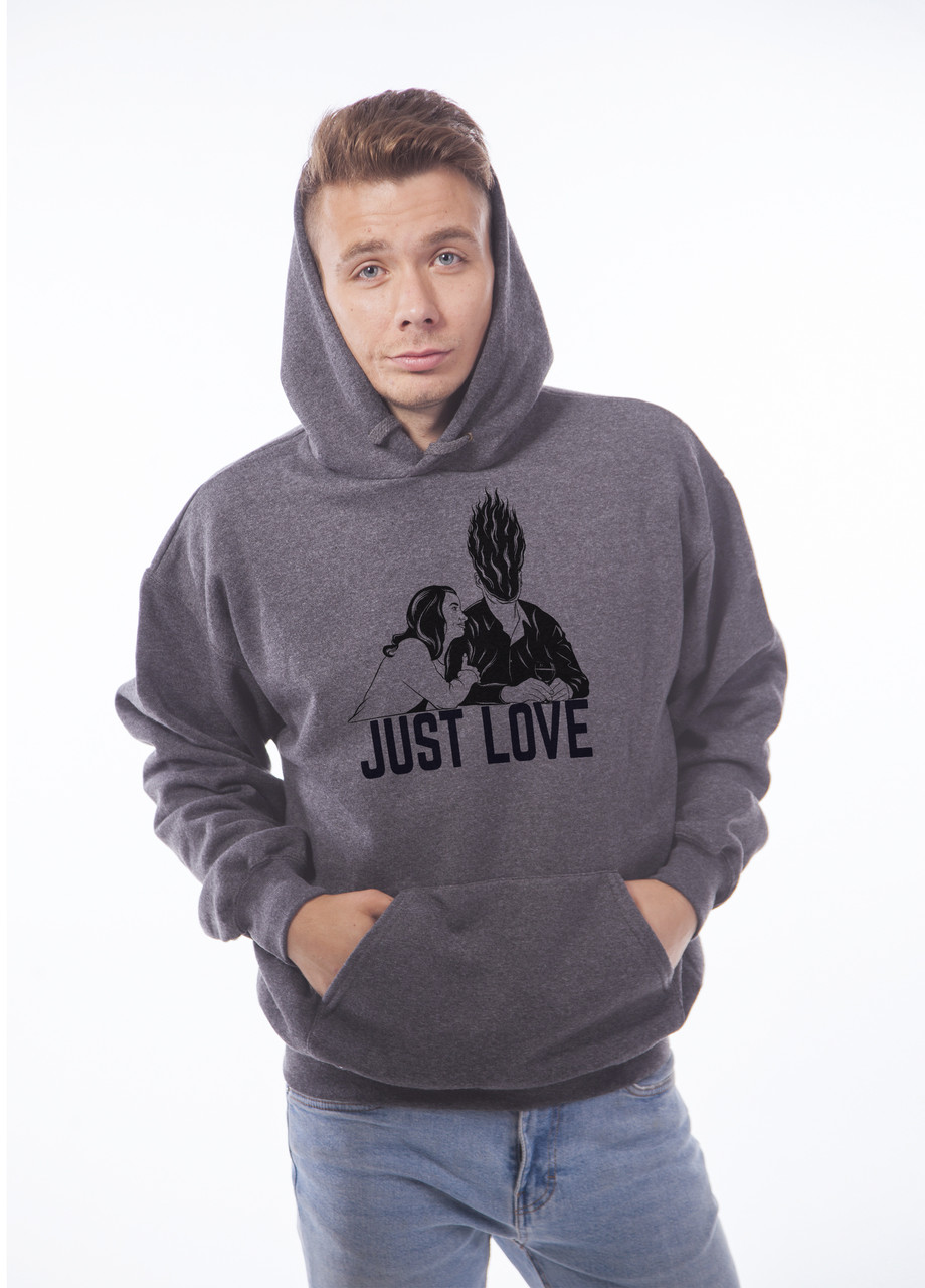

Толстовка тёмно серая LOYS "Just Love" XXL