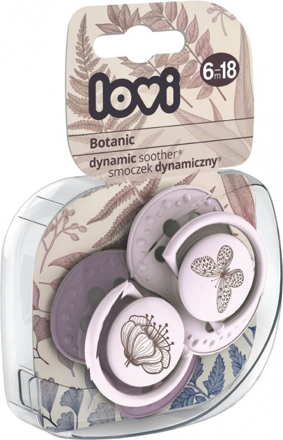

Пустушка силіконова Lovi Botanic Girl динамічна 6-18 міс 2 шт (22/871girl)
