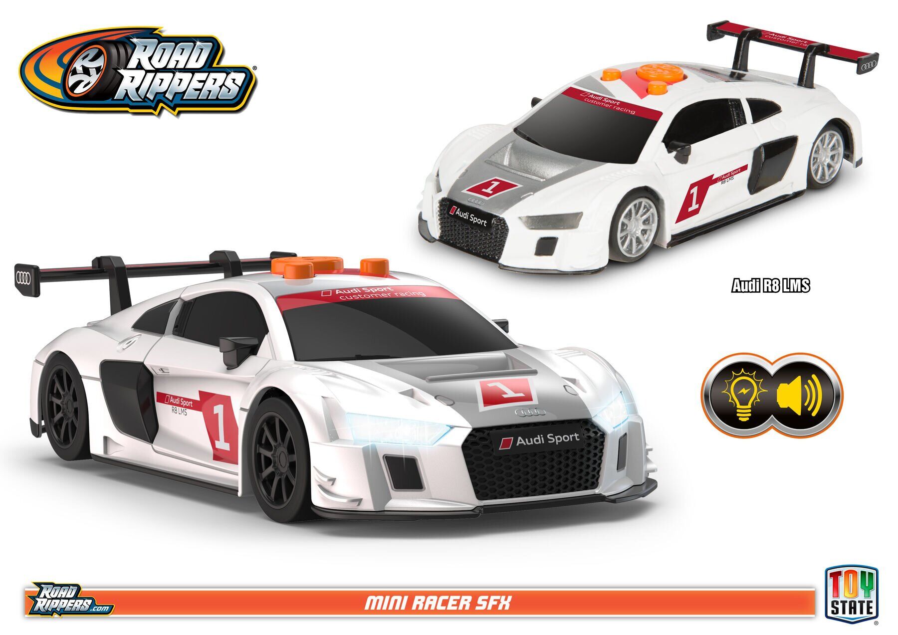 

Машинка Road Rippers Круті рейсери Audi R8 LMS 25 см (21728)