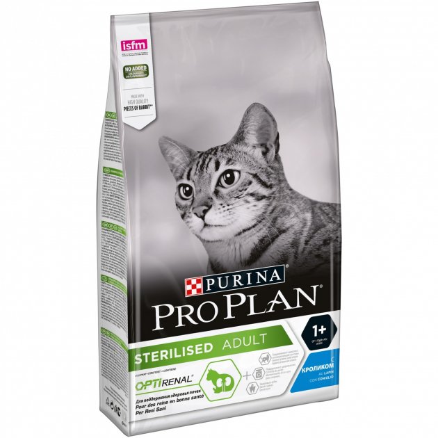 

Сухий корм Purina Pro Plan Cat Adult Sterilised Rabbit для стерилізованих кішок з кроликом 10 кг