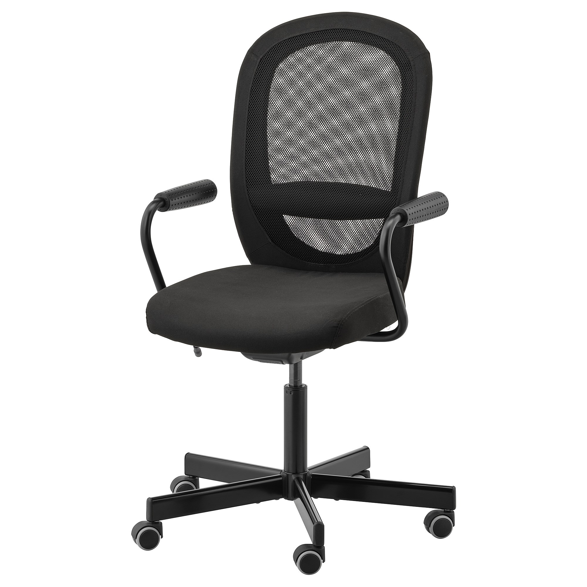 

Офісний стілець з підлокітами IKEA FLINTAN / NOMINELL чорний (292.081.94)