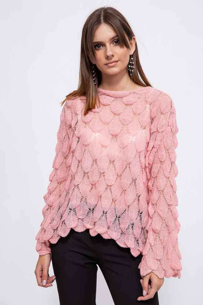 

Джемпер женский 123R32314 цвет Пудровый Oversize