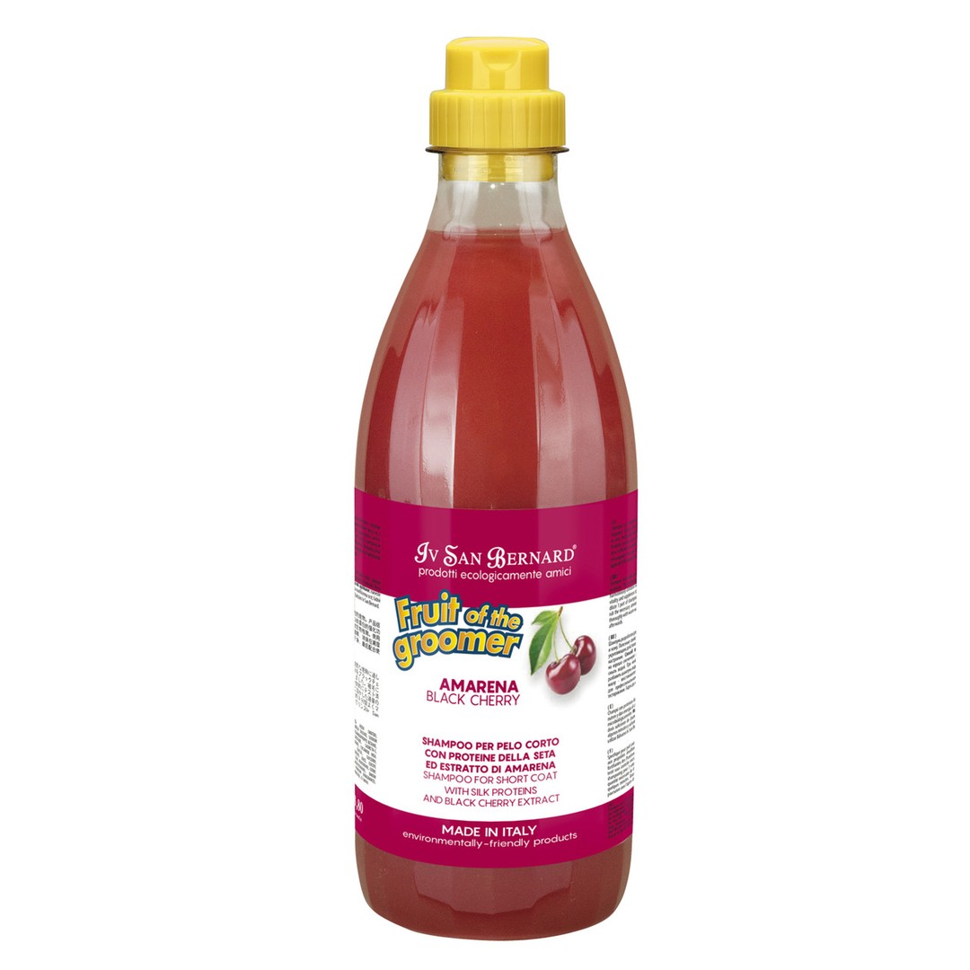 

Шампунь Iv San Bernard Black Cherry для короткой шерсти, с протеинами шелка и черной вишней, 500 мл