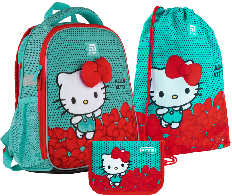 

Школьный набор Kite Education Hello Kitty Рюкзак каркасный 35x26x13.5 12 л+ пенал + сумка для обуви (SET_HK21-555S)