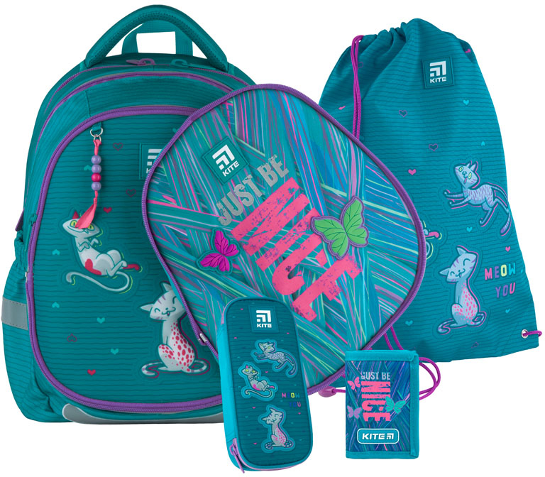 

Школьный набор Kite Education Рюкзак 38x28x16 18 л + пенал + сумка для обуви + кошелек (SET_K21-700M(2p)-4)