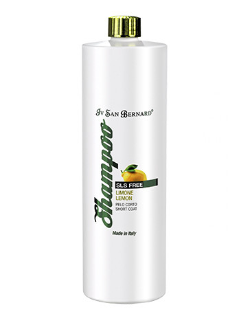 

Шампунь Iv San Bernard Lemon SLS FREE кот/собака , короткая шерсть, против перхоти, аром лимона, 1л