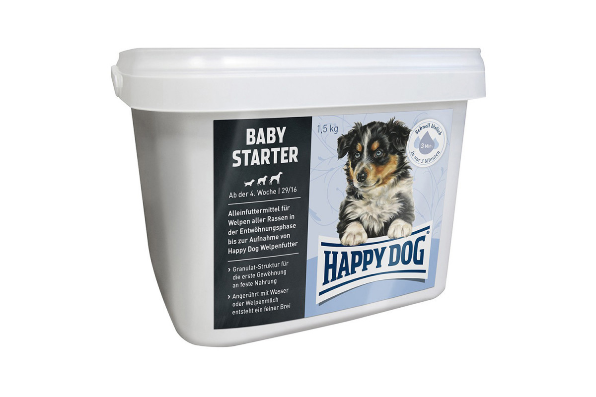 

Сухой корм Happy Dog Baby Starter для щенков средних пород от 4-х недель 1.5 кг