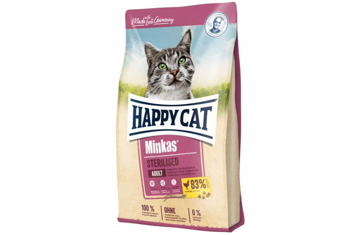 

Сухой корм Happy Cat Minkas Sterilised для взрослых стерилизованных кошек и кастрированных котов 10 кг