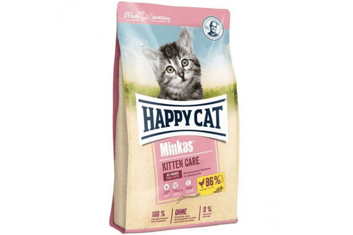 

Сухой корм Happy Cat Minkas Kitten Care Gefl для котят от 4 недель до 4 месяцев со вкусом птицы 10 кг