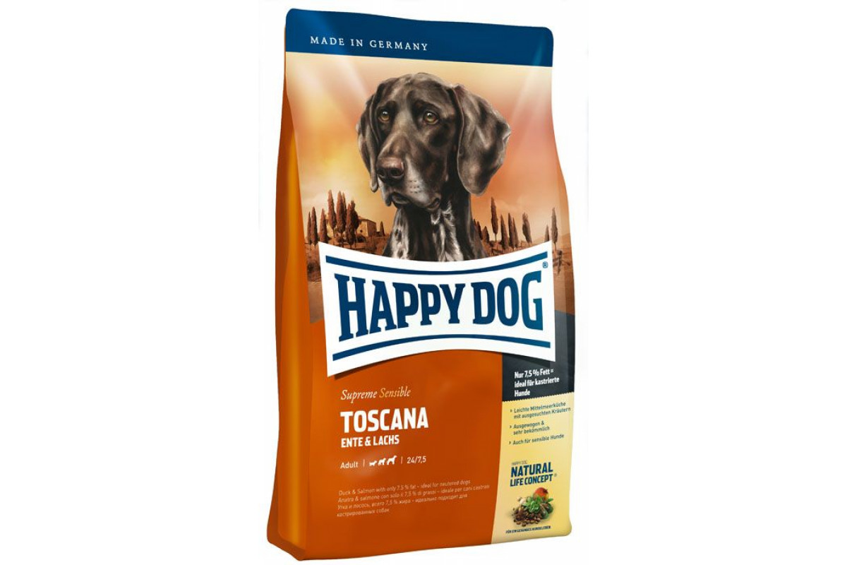 

Сухой корм Happy Dog Supreme Sensible Toscana для всех взрослых собак всех пород 12.5 кг