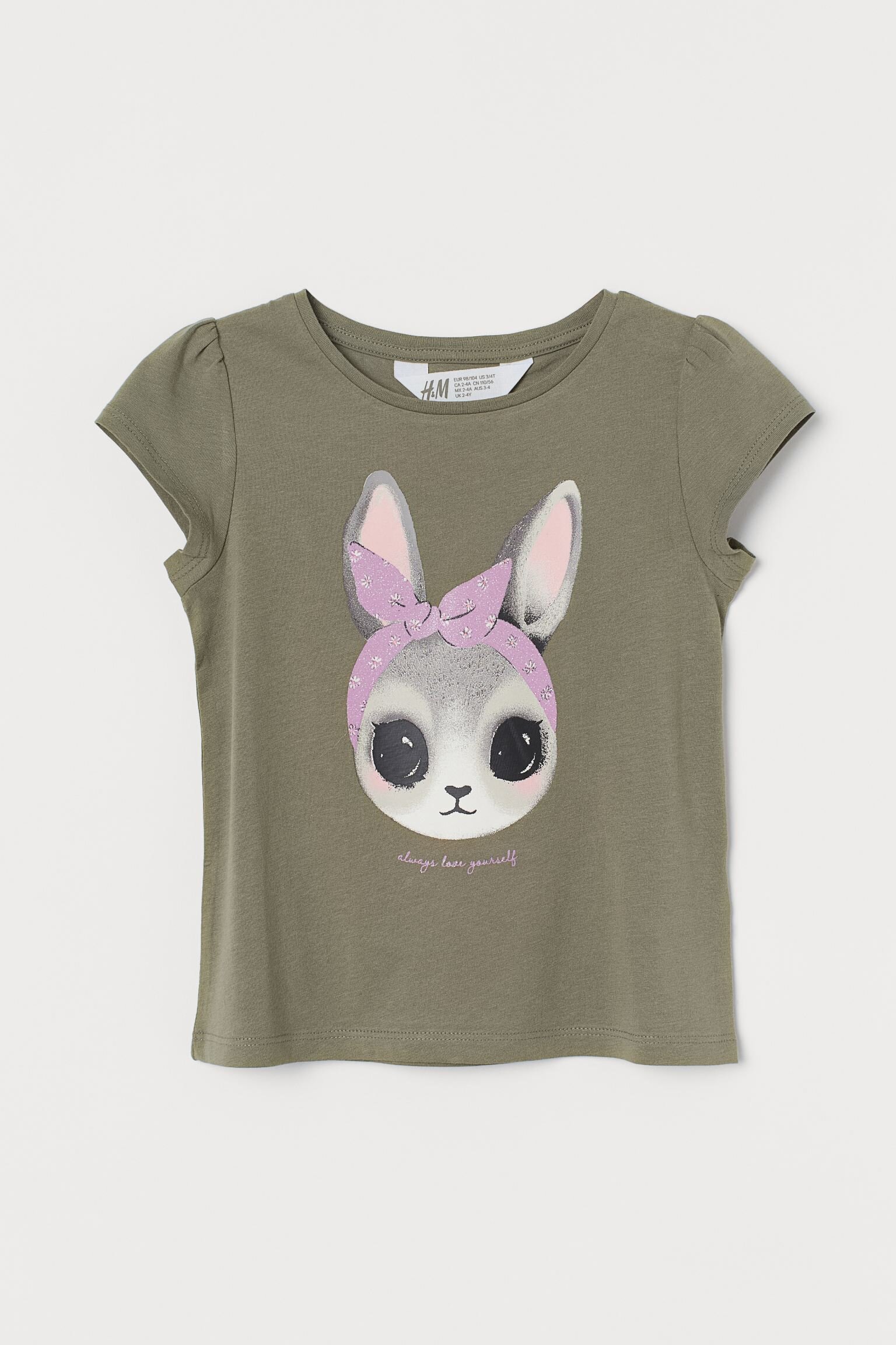 

Футболка H&M для девочки 2-4 года 98-104 см Зеленый (HM-00022)