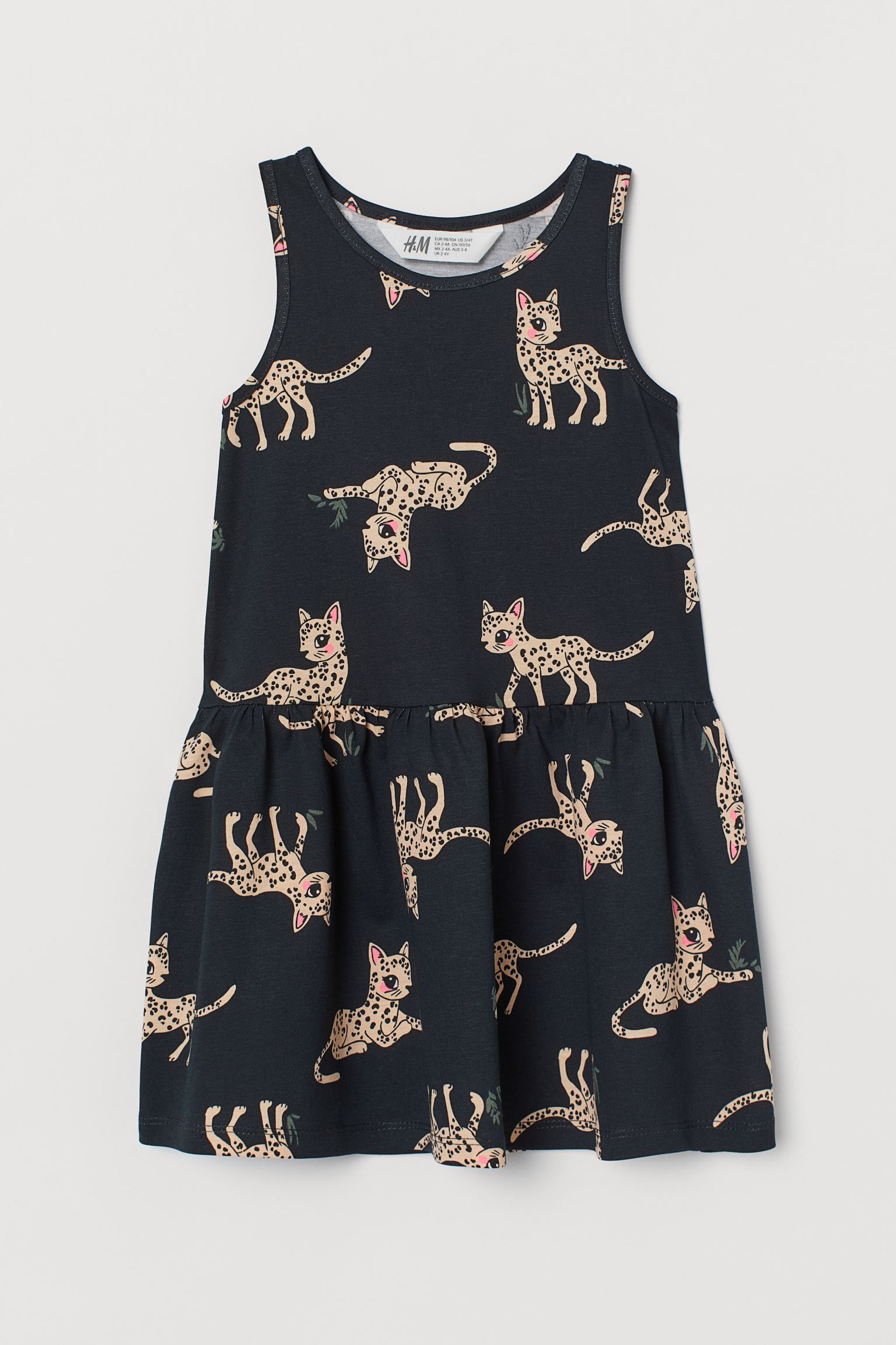 

Сарафан детский H&M" Леопарды" чёрный 98