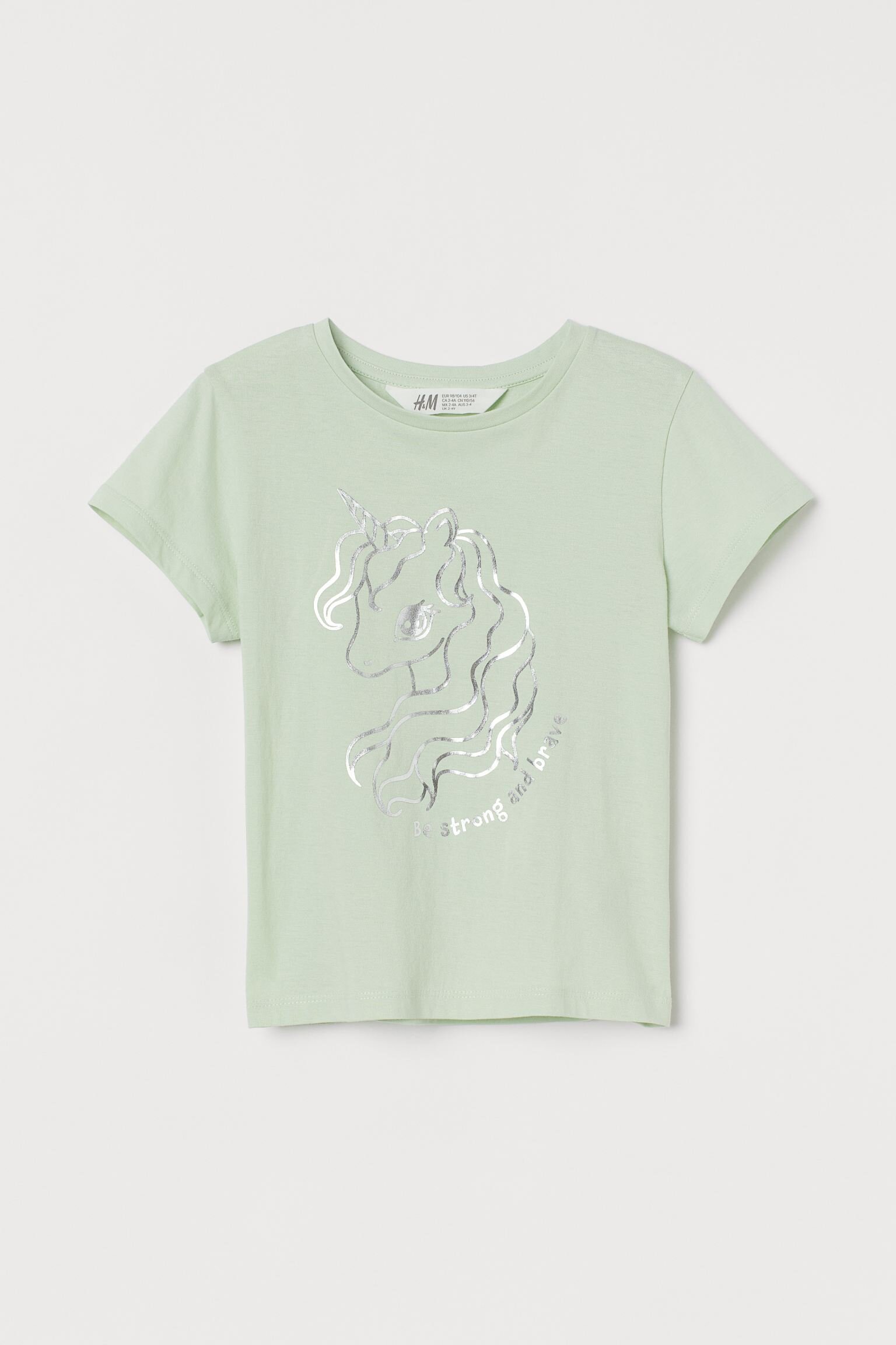 

Футболка H&M для девочки 4-6 лет 110-116 см Зеленый (HM-00021)