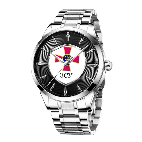 

Часы Chronte с логотипом ЗСУ Silver-Black-White