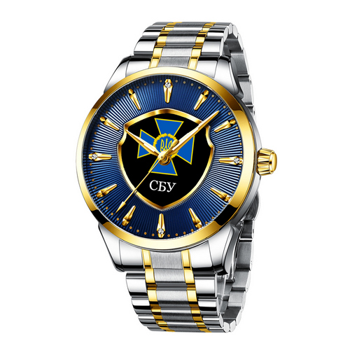 

Часы Chronte с логотипом СБУ Silver-Gold-Blue-Black