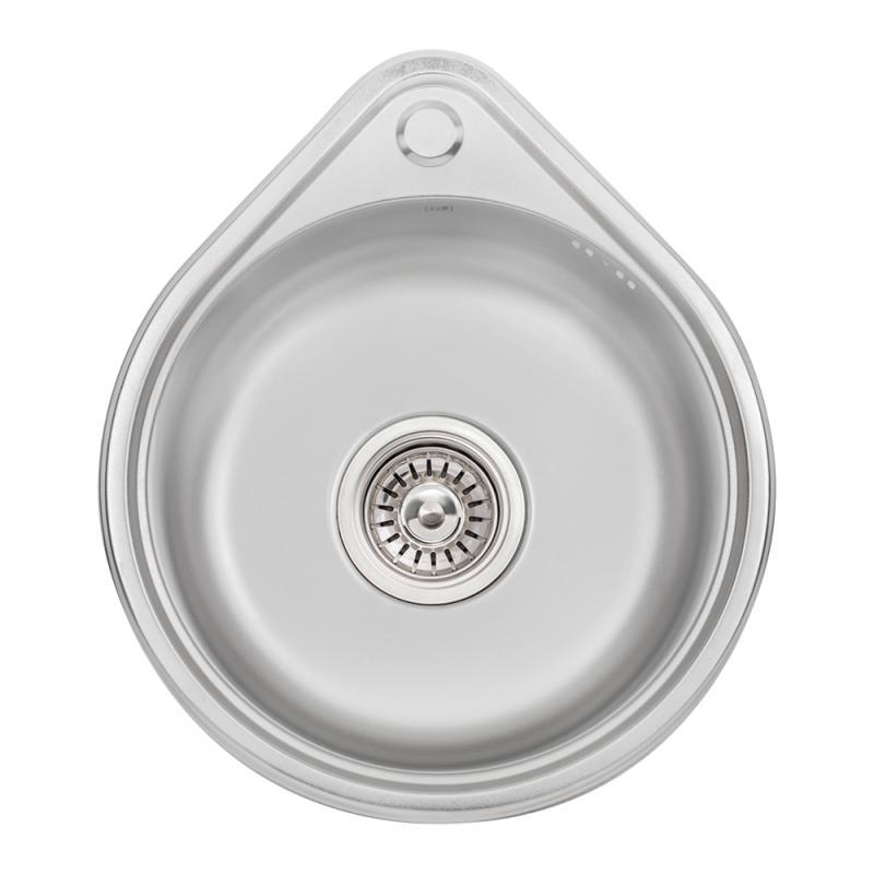 

Мойка кухонная Lidz 45х39 см врезная матовая нержавейка 4539 0,8 мм Satin