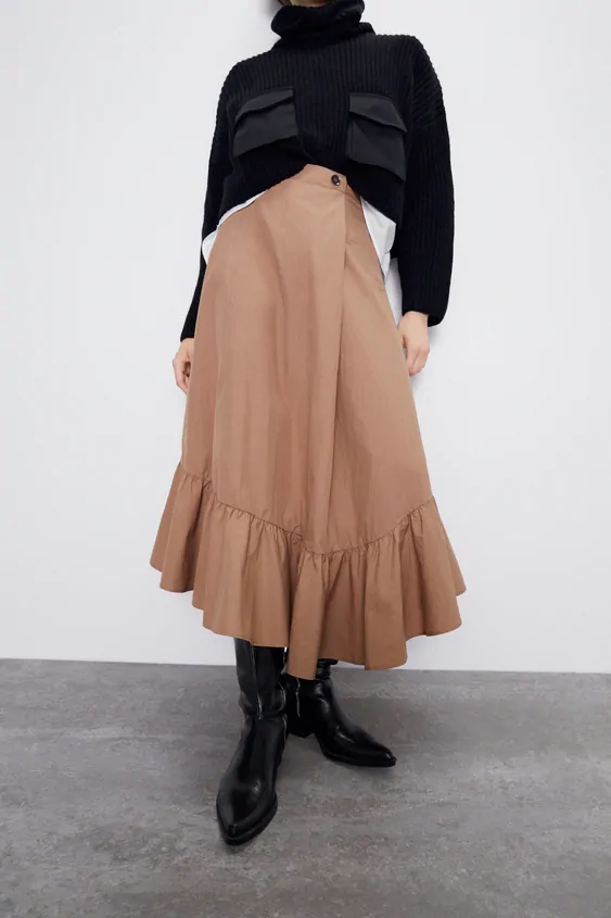 

Спідниця ZARA 5854228 M Коричневий