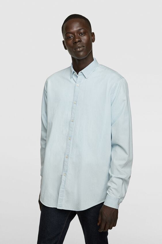 

Сорочка ZARA 7545306 M Блакитний