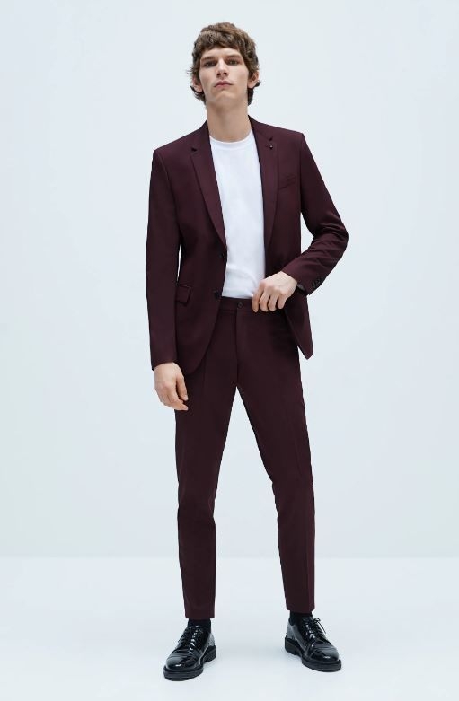 

Штани ZARA 35990  Бордовий, Штани ZARA 35990 42 Бордовий