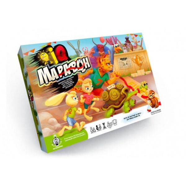 

Настольная интеллектуальная развлекательная игра Danko Toys IQ-Марафон настолка для всей семьи