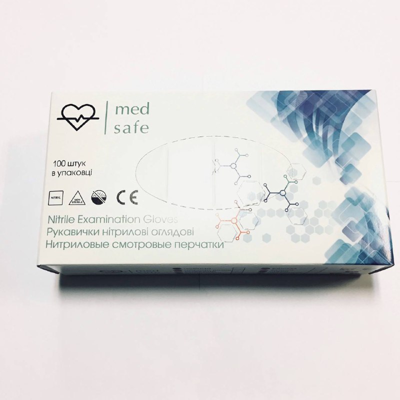 

Перчатки Нитриловые Неопудренные MEDSAFE Черные M (100 шт)