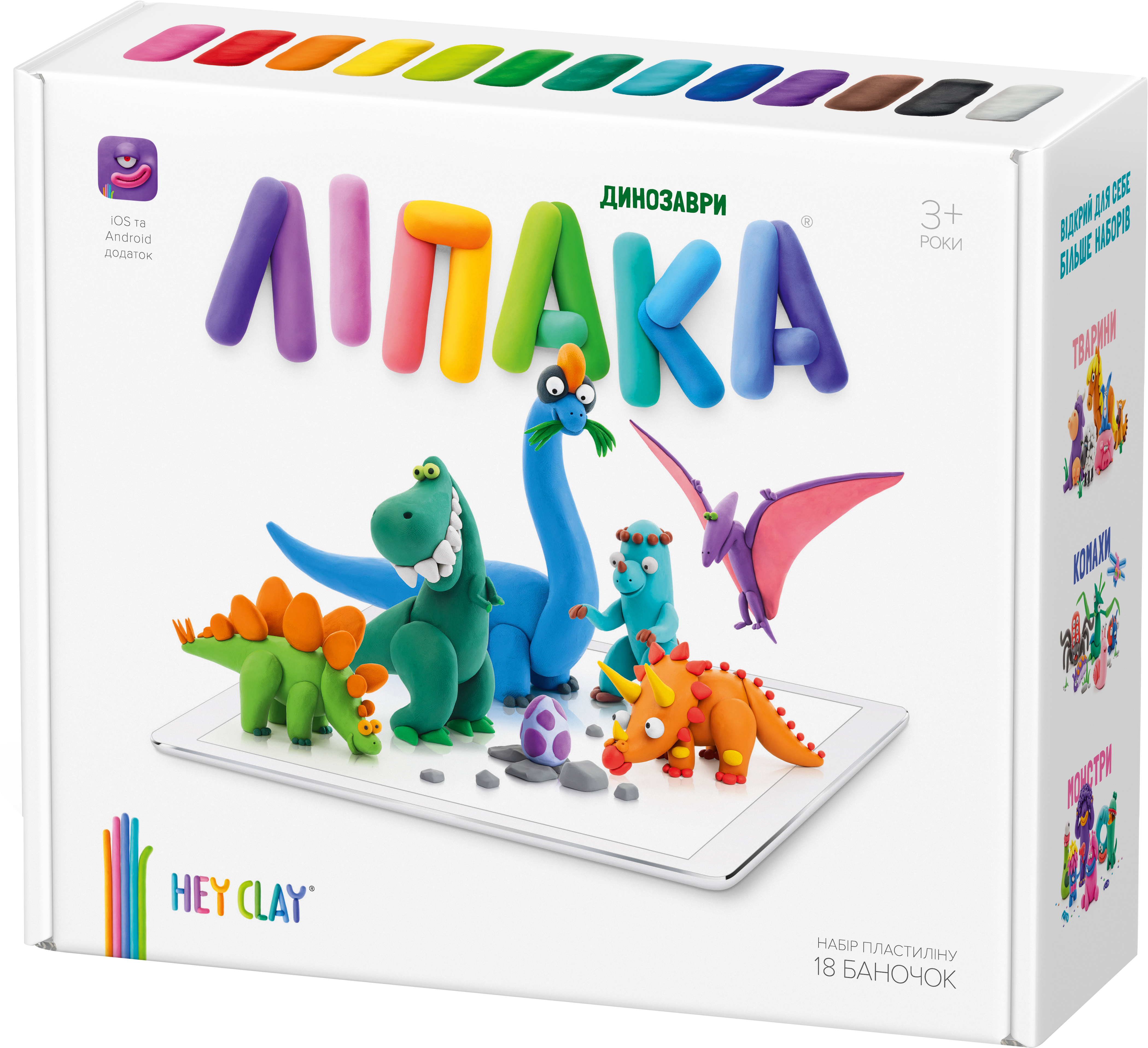 

Набор пластилина Липака Динозавры 18 баночек Разноцветный (s006dinos)