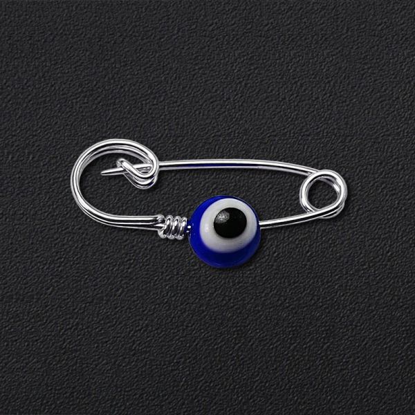 

Серебряная булавка "Синий глаз" 7000-1-blu