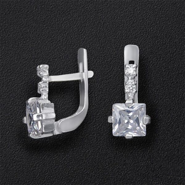 

Серьги серебряные с фианитами 2081-clear