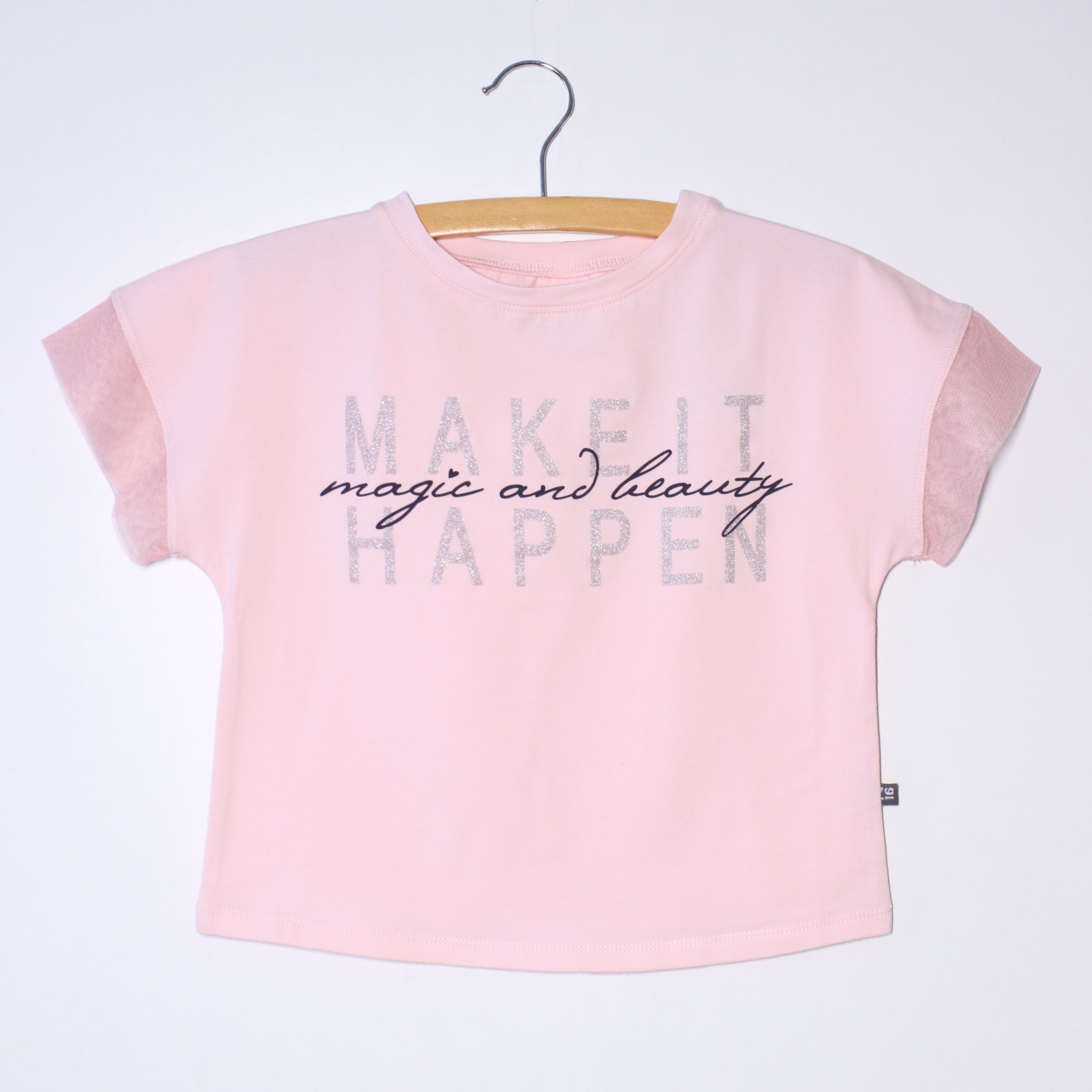 

Короткая футболка с принтом для девочки ТМ ЛяЛя 134 см Розовый