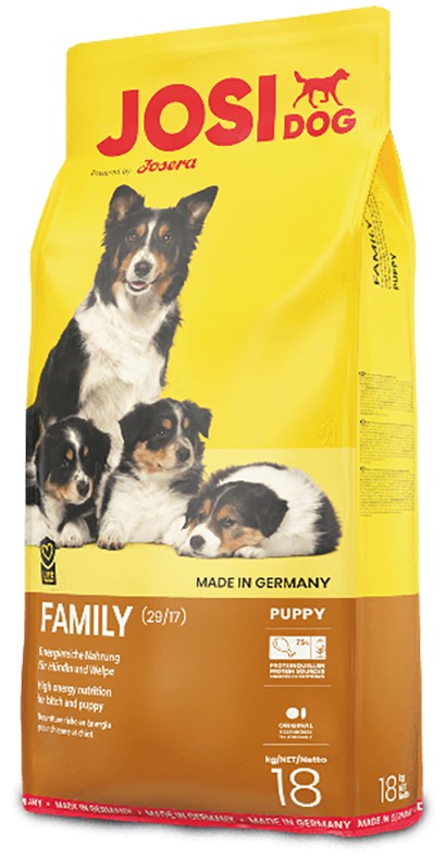 

Сухой корм Josera JosiDog FAMILY (29/17) высокопитательный для щенков и кормящих сук 18 кг