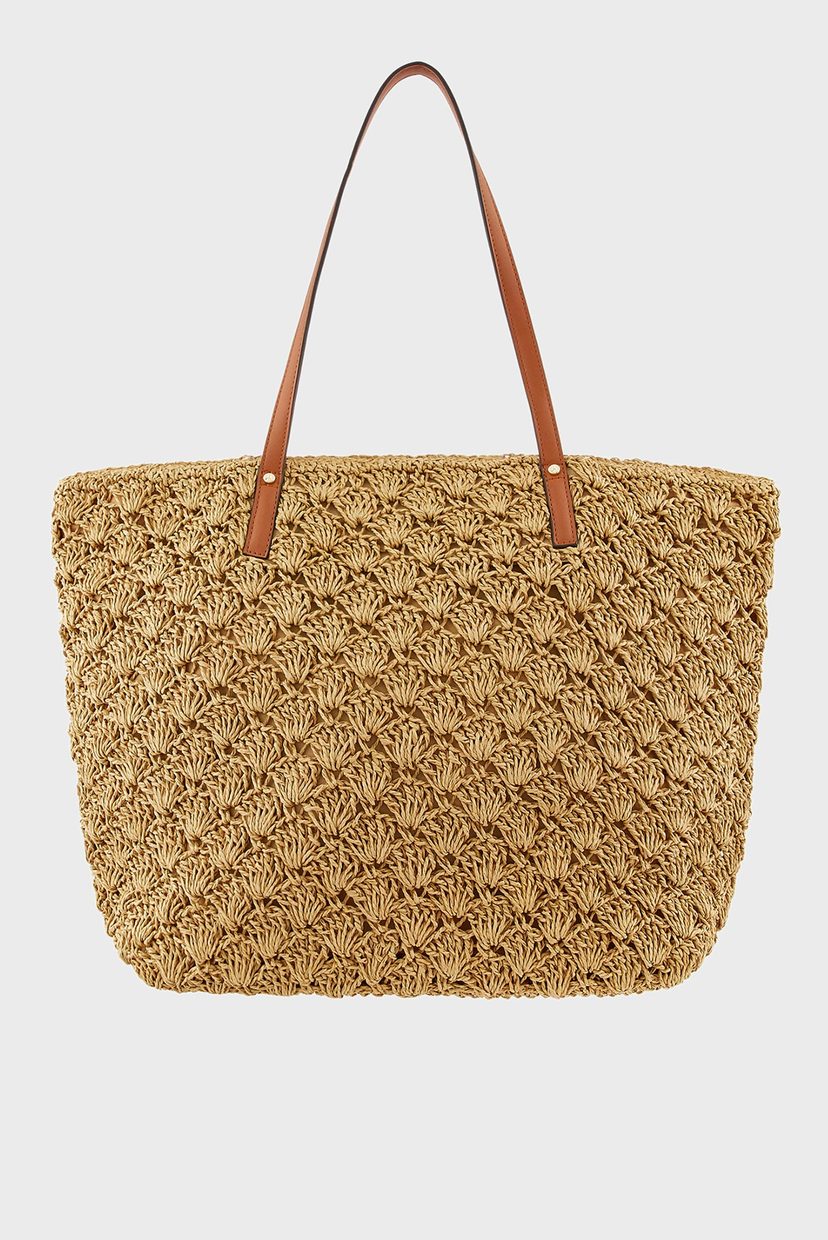 

Женская бежевая сумка Raffia coloured stra Accessorize OS 890571