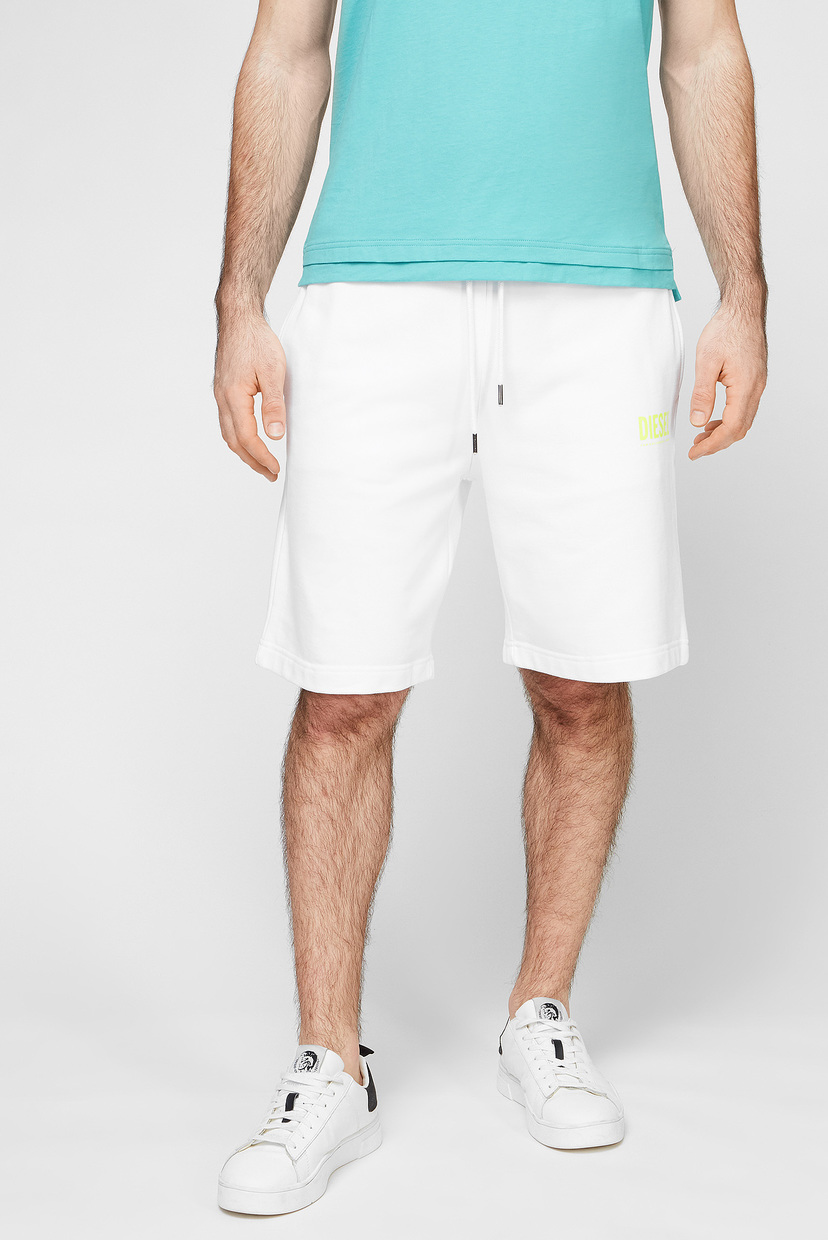 

Мужские белые шорты P-CROWN LOGO SHORTS Diesel L A02465 0BAWT
