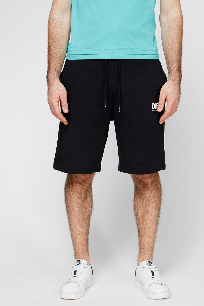 

Мужские черные шорты P-CROWN LOGO SHORTS Diesel L A02465 0BAWT