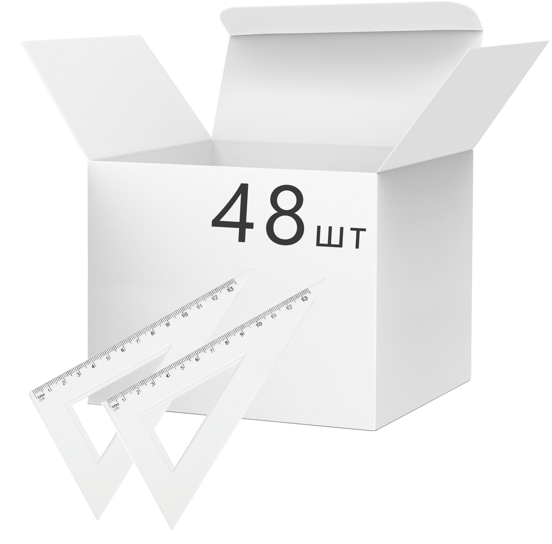 

Набор угольников VGR 90°/60° 13 см Прозрачных 48 шт (Я45847_VR11055_48)