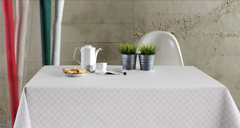 

Скатерть однотонная с акриловым покрытием Time Textile Picasso Milk Молочный TT142729 160x300