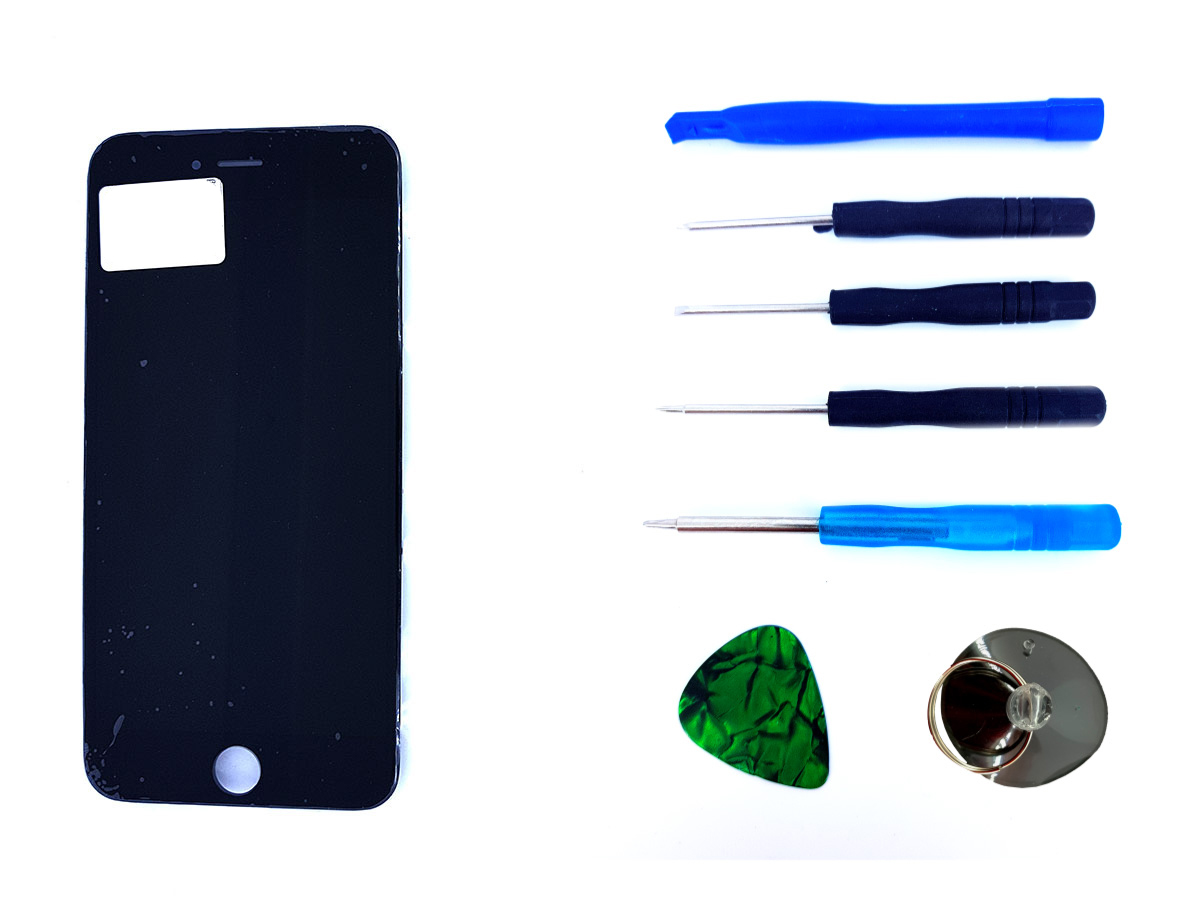 

Дисплей с сенсором тачскрином (дисплейный модуль) для iPhone 6s plus черный + набор для замены high copy