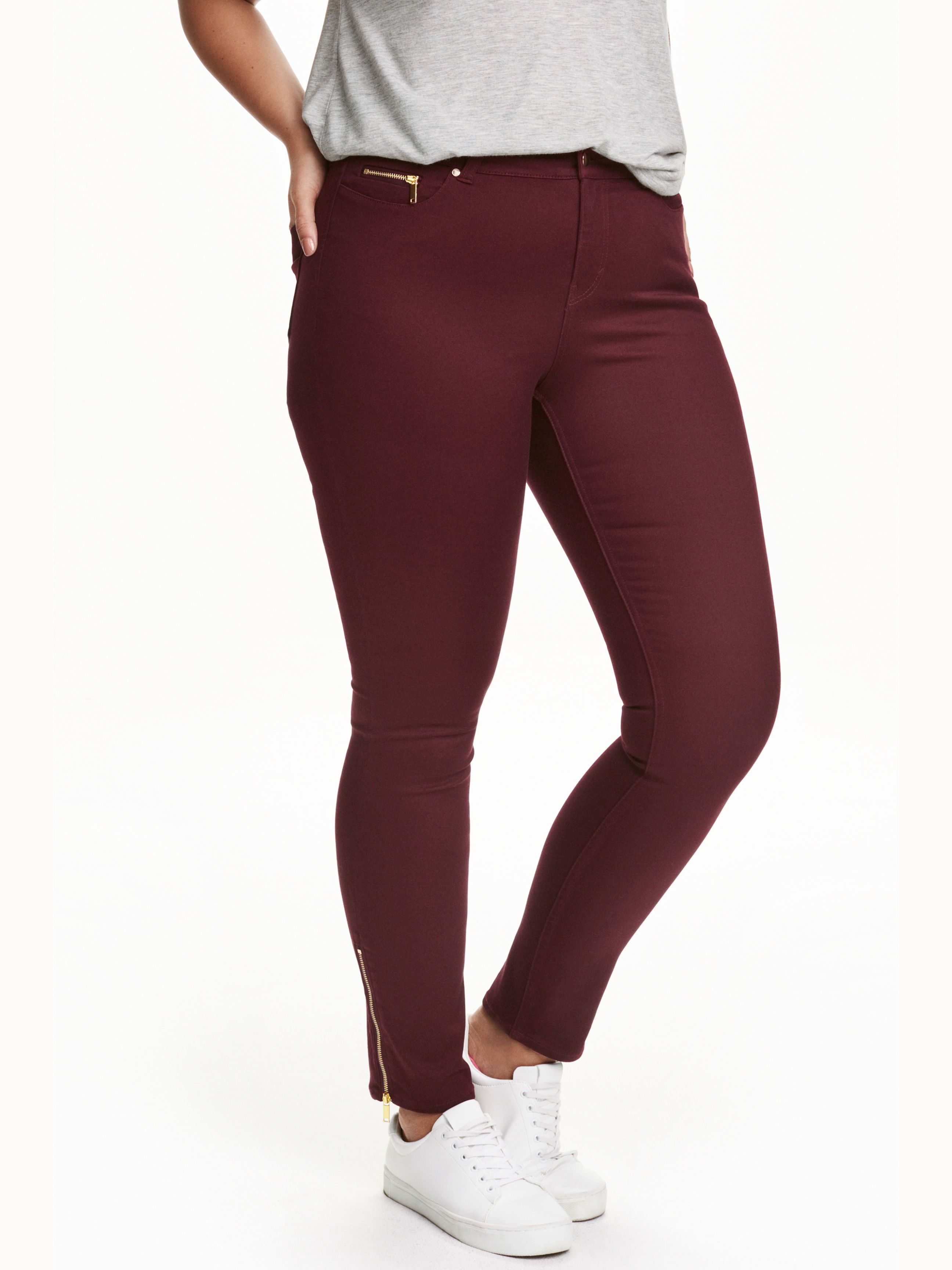 

Джинсы H&M 3000624-ACUK 48 Бордовые