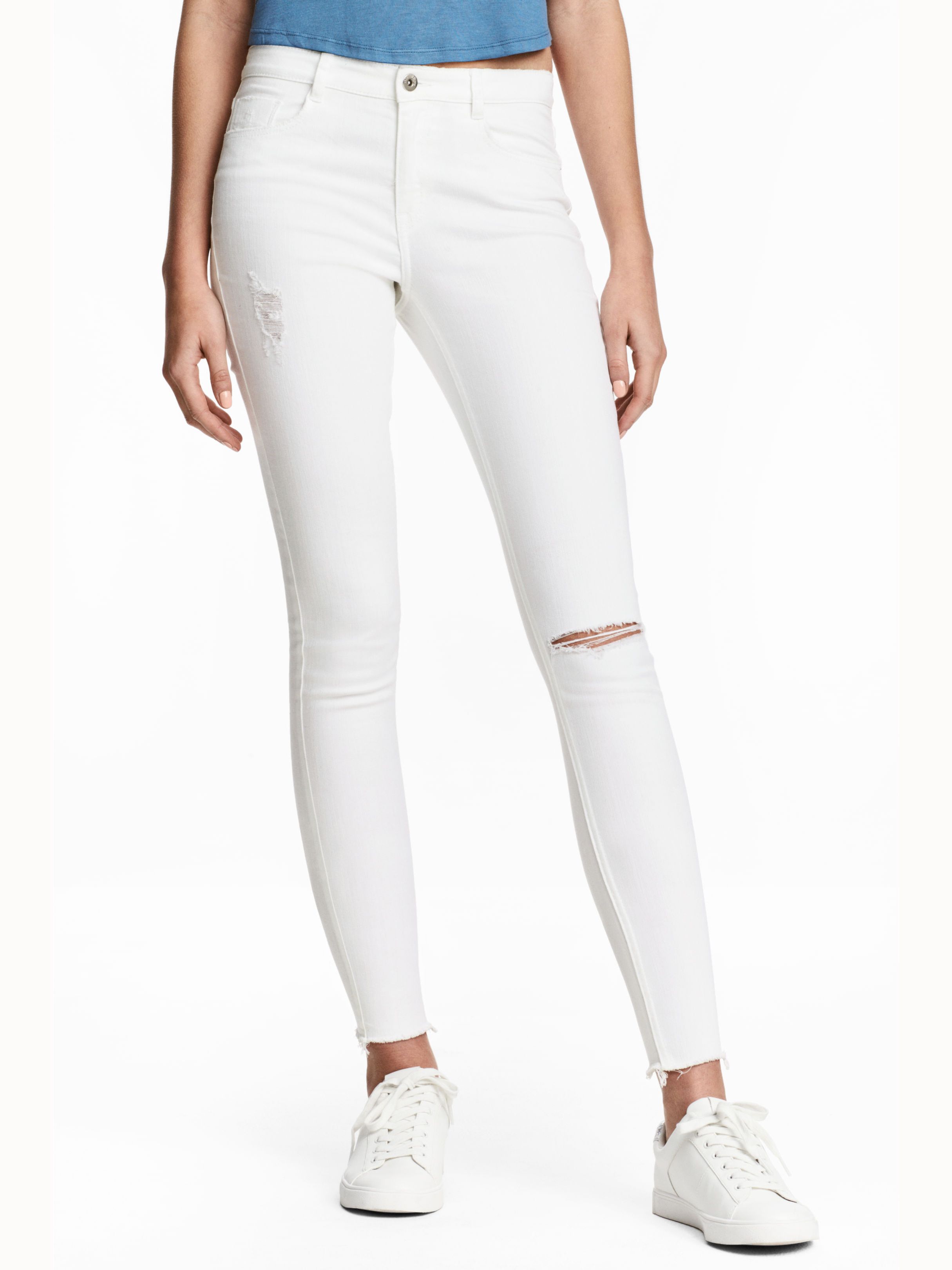

Джинсы H&M 4485155-ACTS 40 Белые