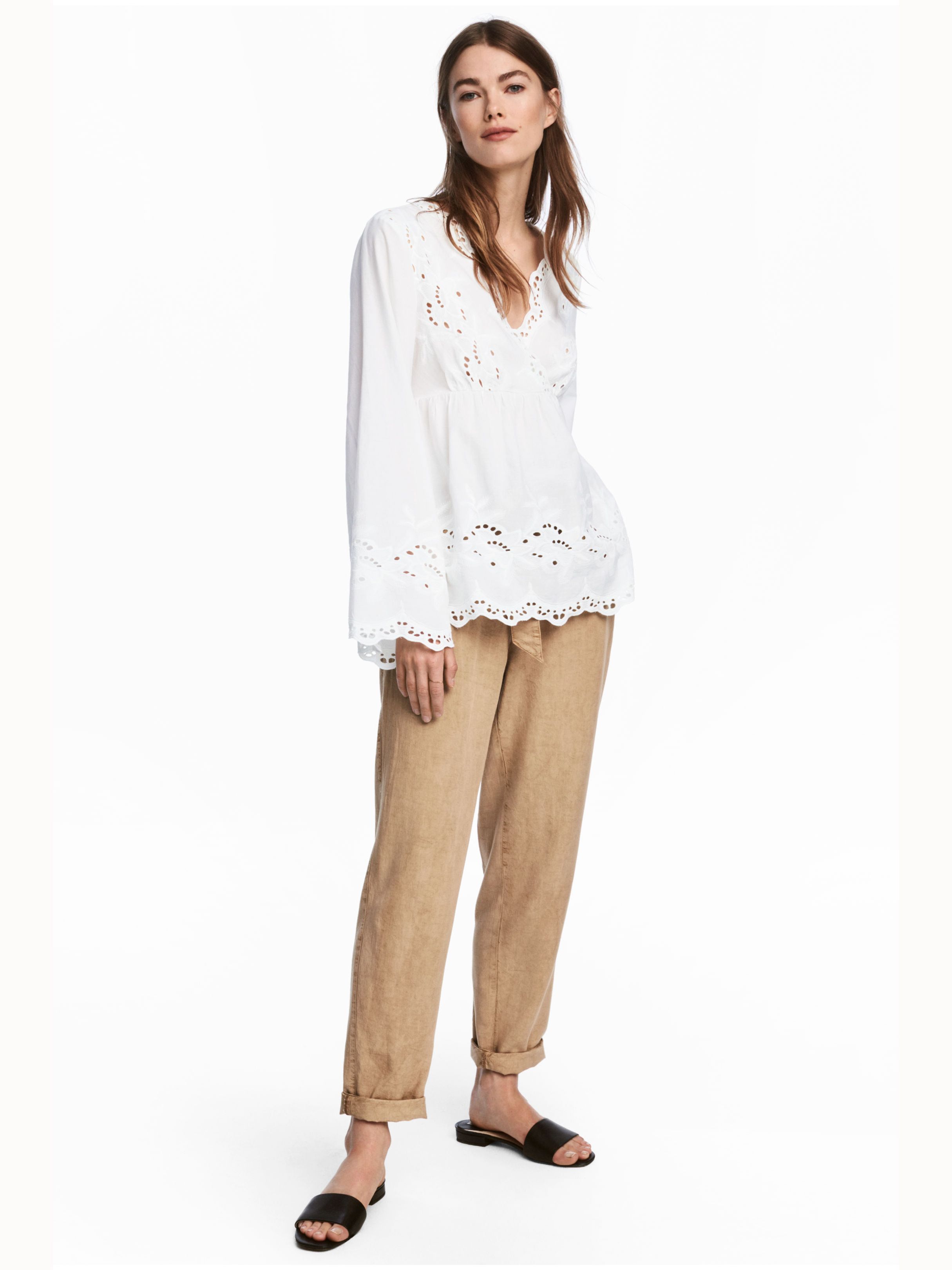 

Брюки H&M 5059546-ACXI 36 Темно-бежевые