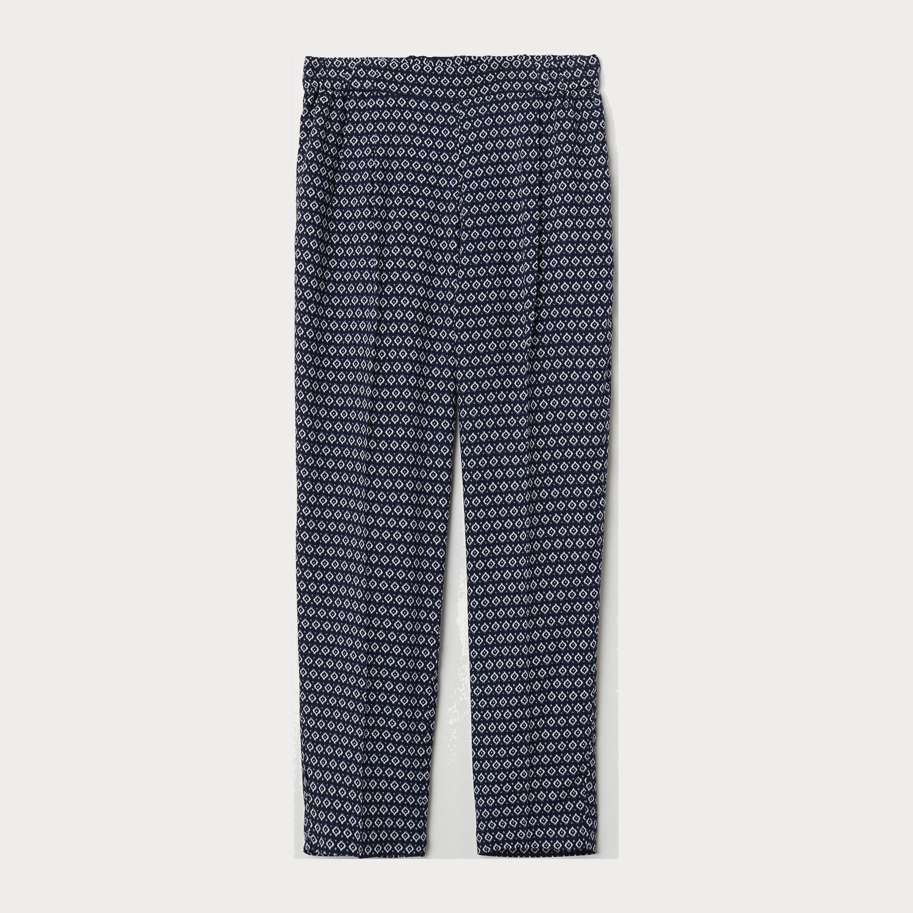 

Брюки H&M 6363598-AANV 36 Темно-синие с белым