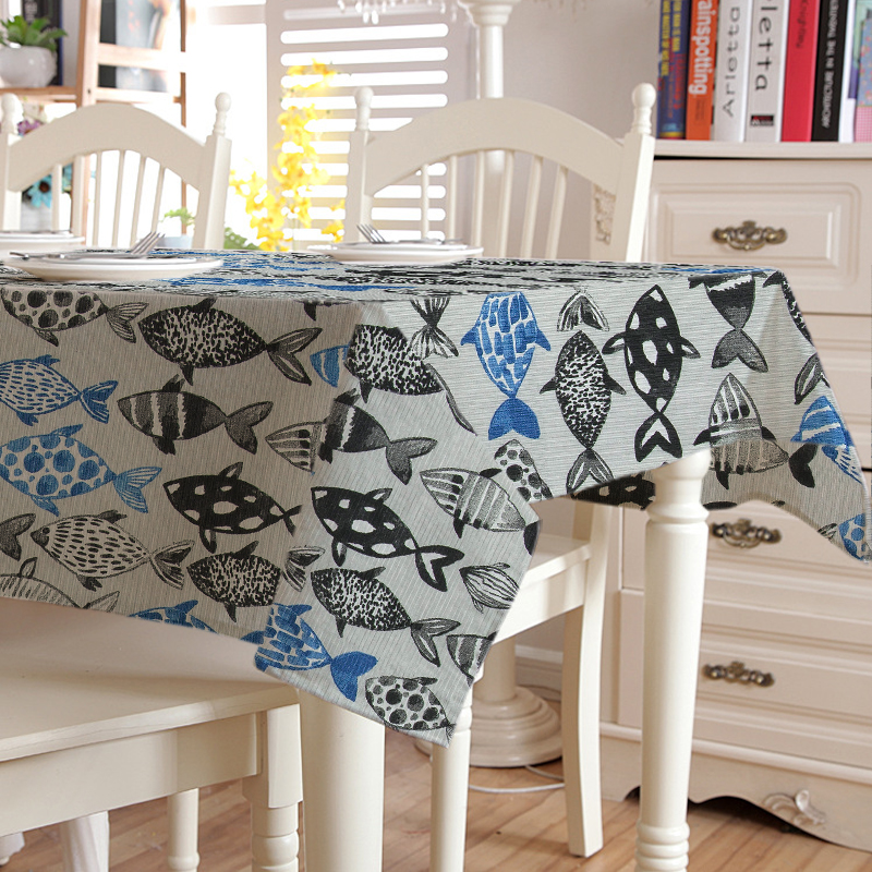 

Скатерть с акриловым покрытием Time Textile Pescado Синий TT142746 160x300