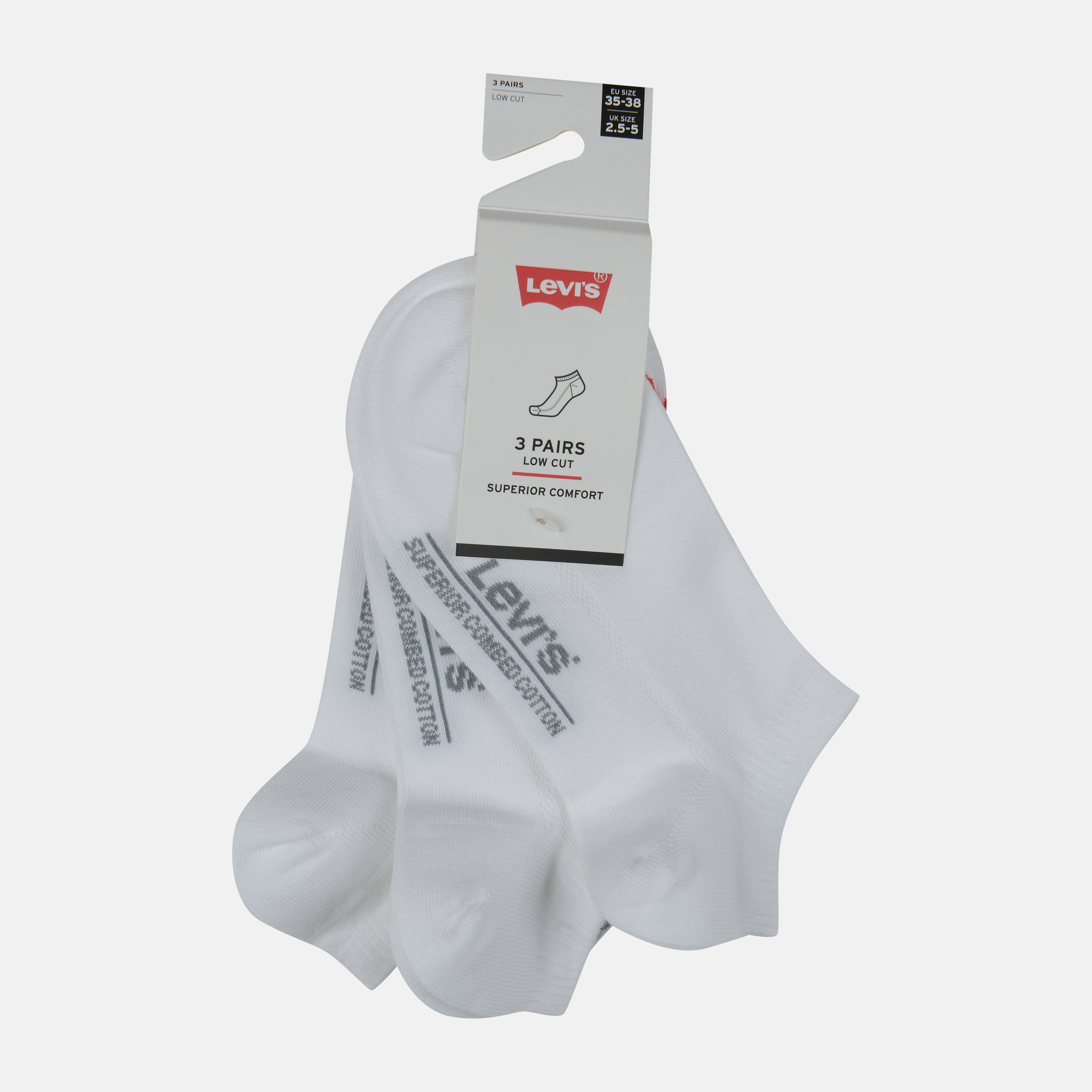 

Набор носков Levi's 903050001-300 35-38 3 пары White