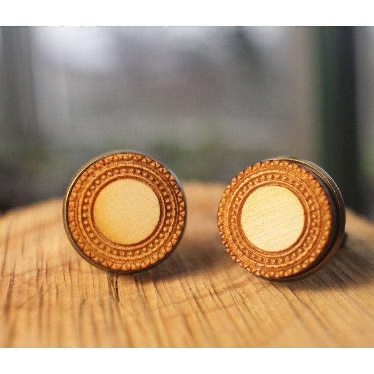 

Деревянные запонки Круглые Handmade Бронзово-коричневый 000083689